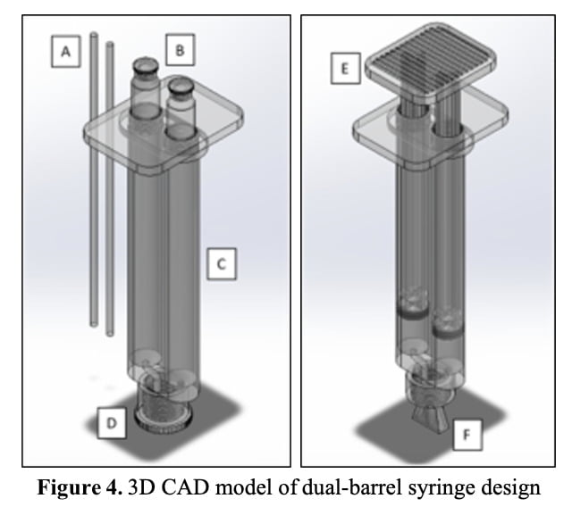 Aleo BME Capstone Poroject 3D CAD model of syringe design